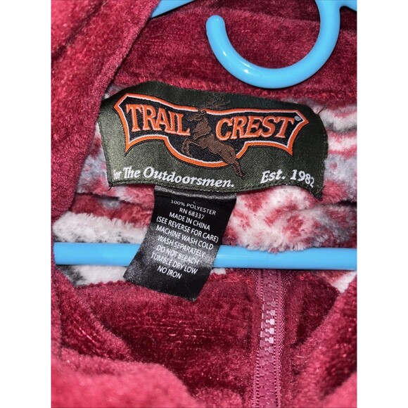 Trail Crest Women’s L Aztec Ultra Soft Women’s Plush Fleece Full Zip Jacket Ski - Picture 10 of 16